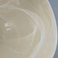 Elegante mundgeblasene Glasschale Beige marmoriertes Kunstglas