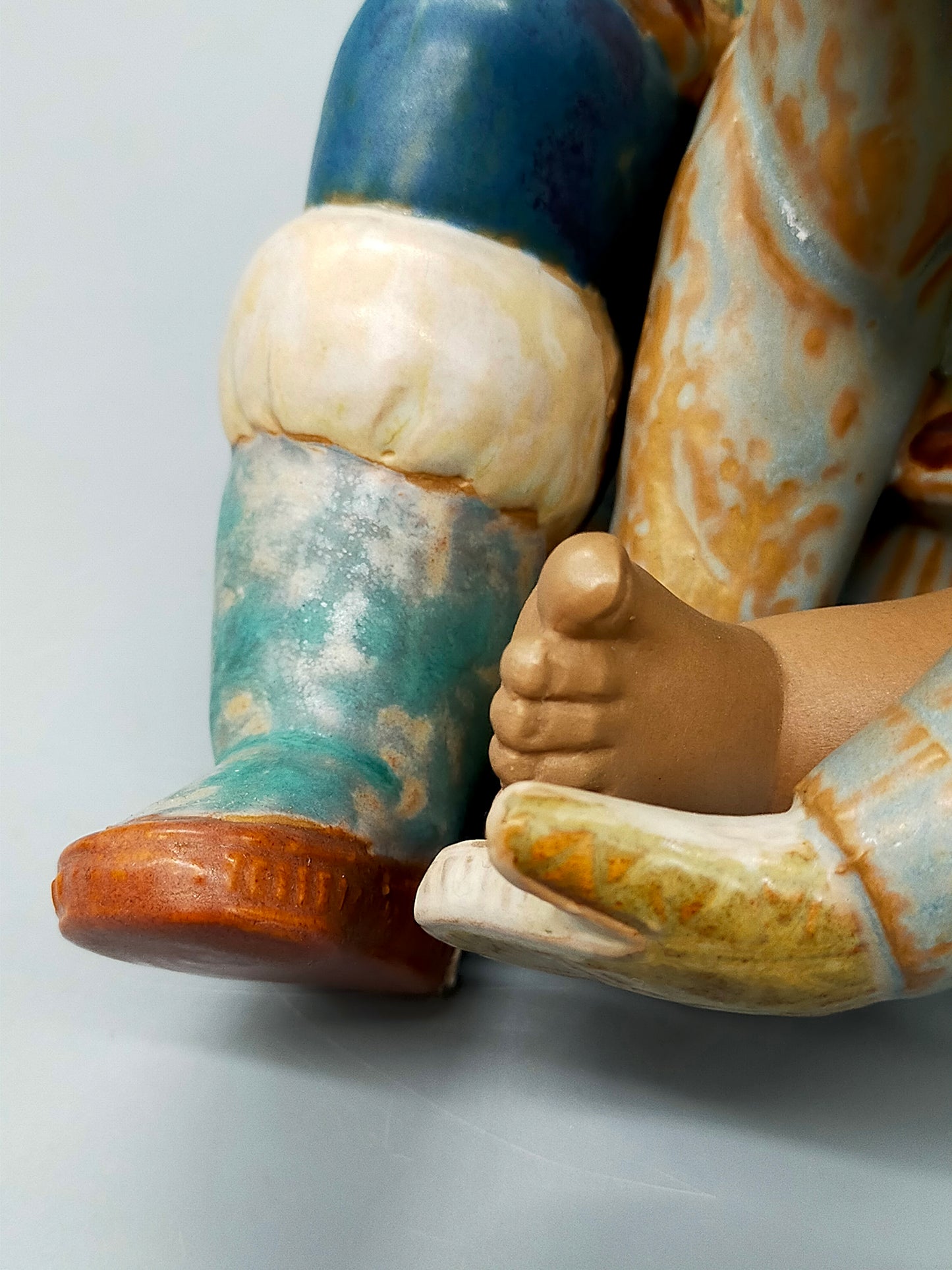 Lladró Porzellanfigur Eskimo Mädchen mit kalten Füßen Vintage