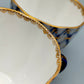 Lomonosov Kobaltnetz Mokka-Set – 3 Tassen & 1 Untertasse UdSSR