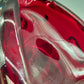 Murano Glas Aschenbecher Rubinrot & Massiv Sommerso Stil