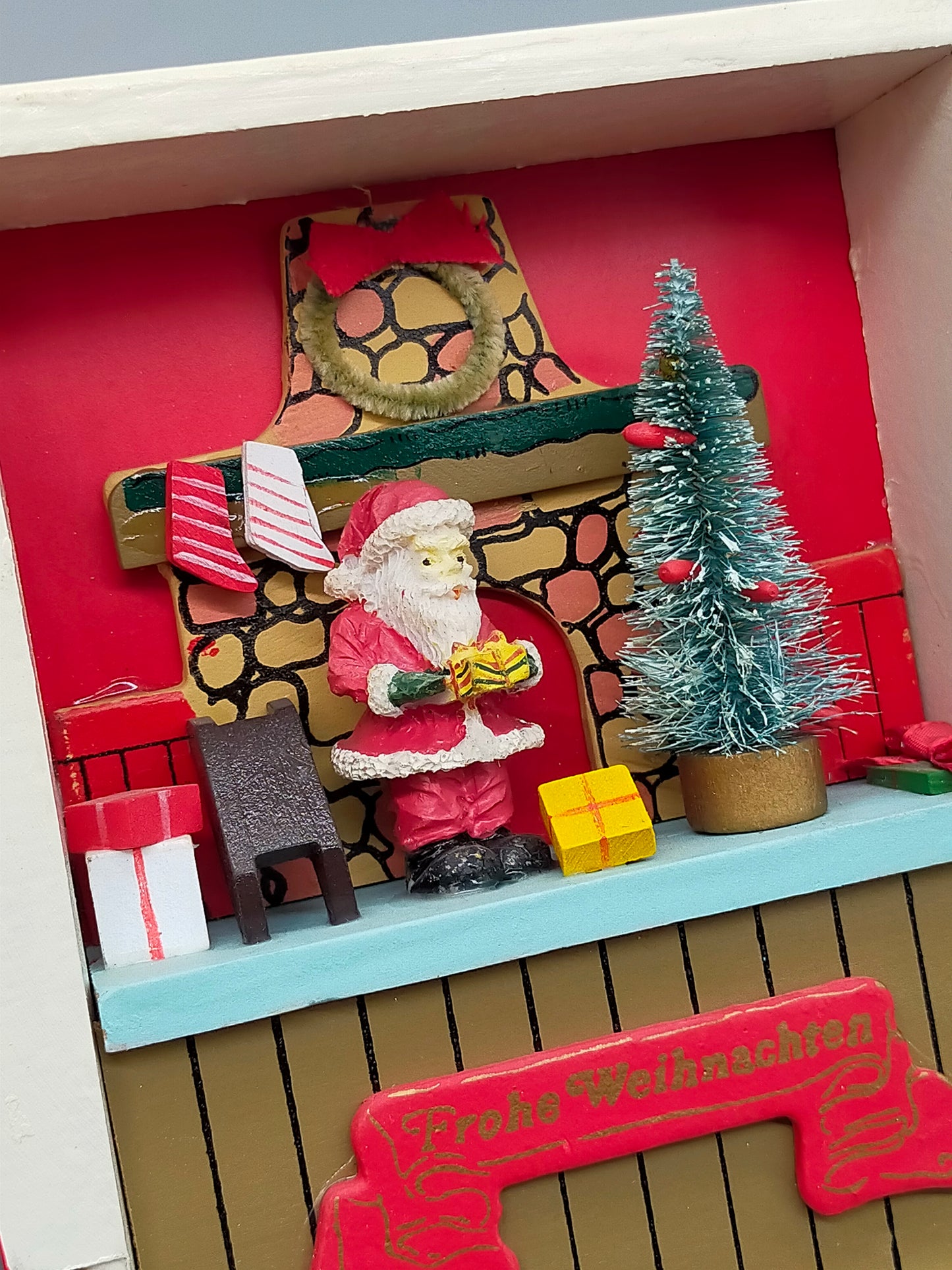 Holz Spieluhr Buch Weihnachtsdekoration mit Spielwerk