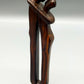 Moderne Holz Skulptur Abstrakte Figur Liebespaar Signiert