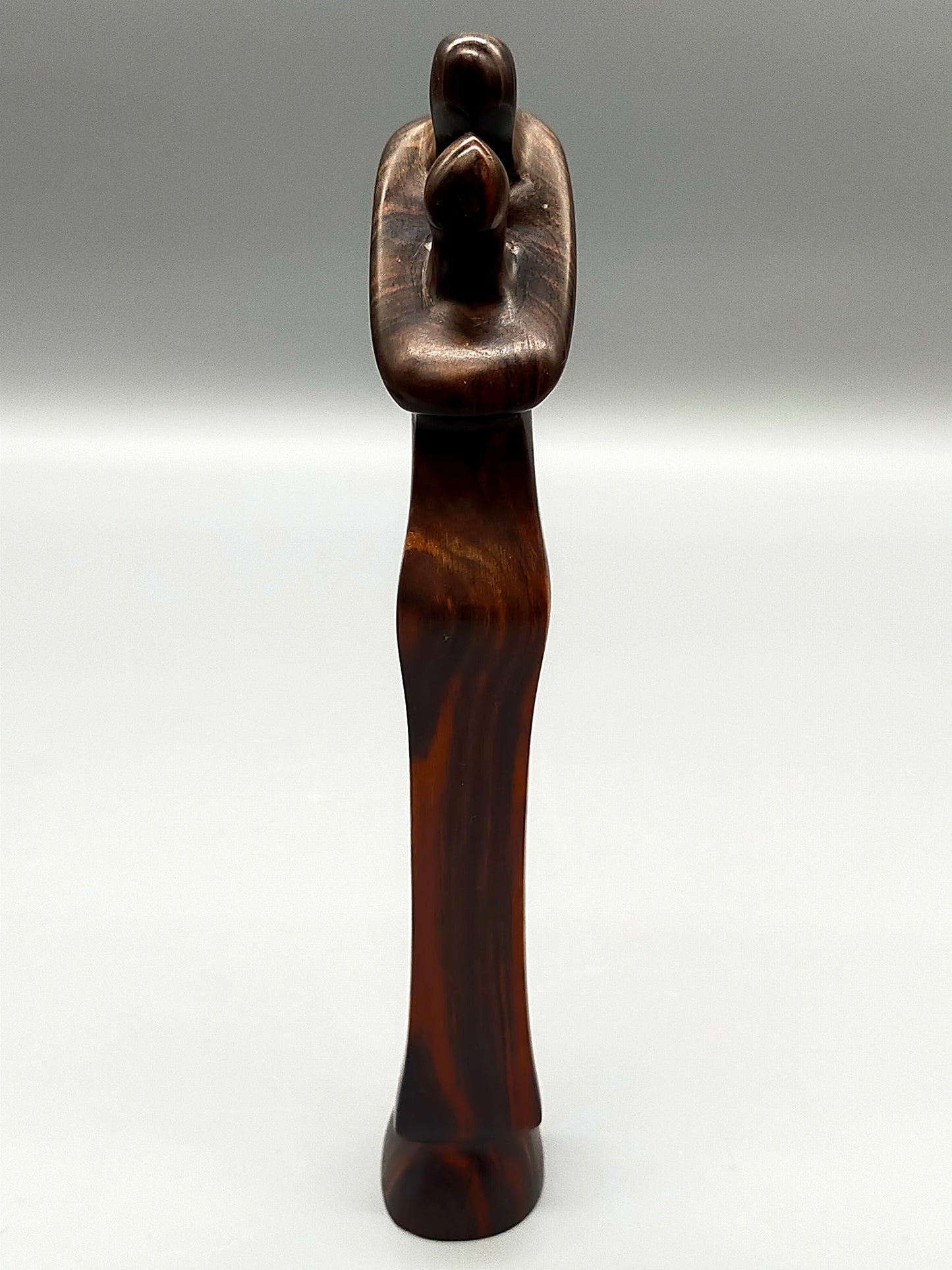 Moderne Holz Skulptur Abstrakte Figur Liebespaar Signiert