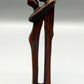 Moderne Holz Skulptur Abstrakte Figur Liebespaar Signiert