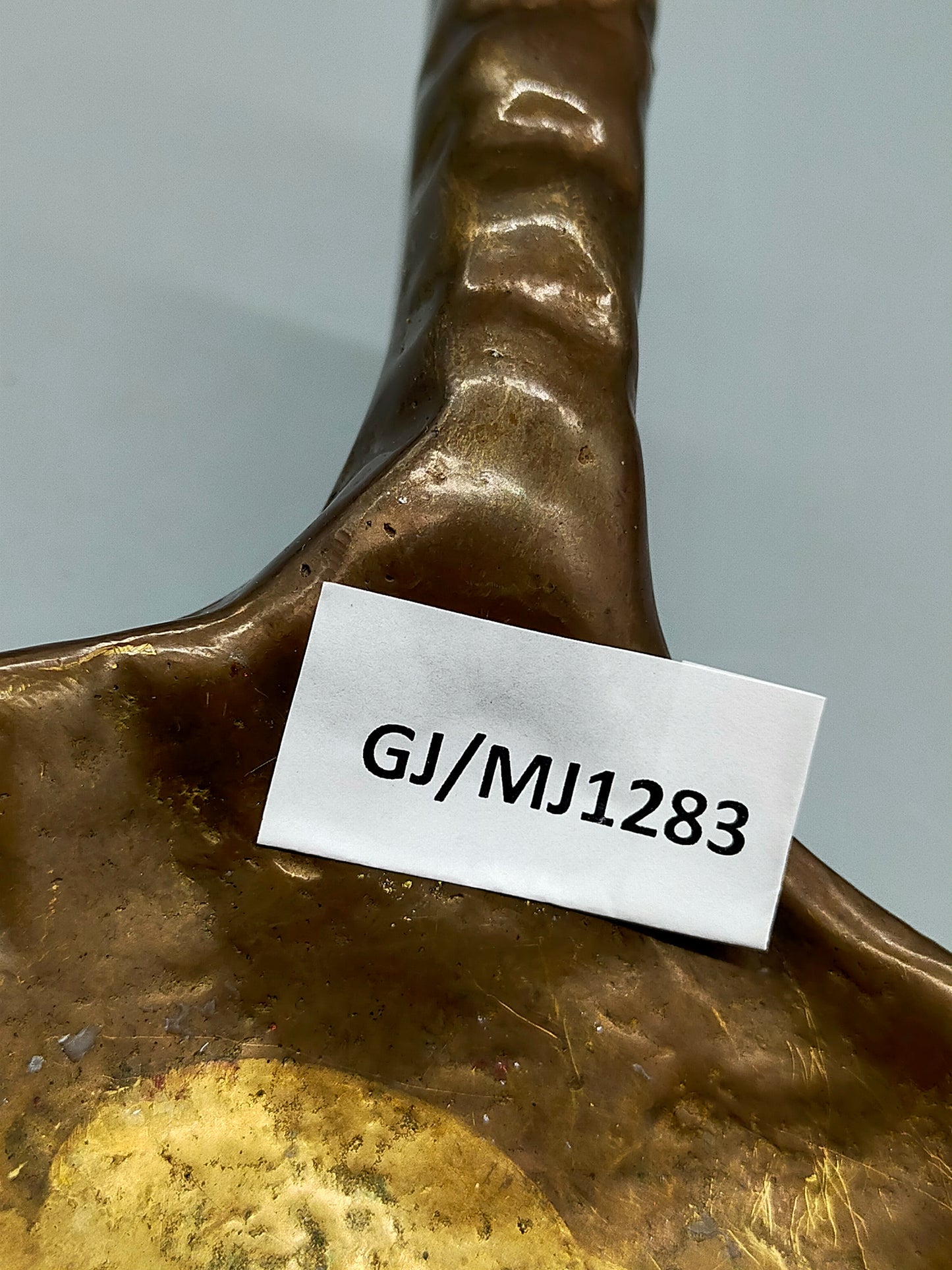Antik Kerzenhalter aus Messing mit Griff