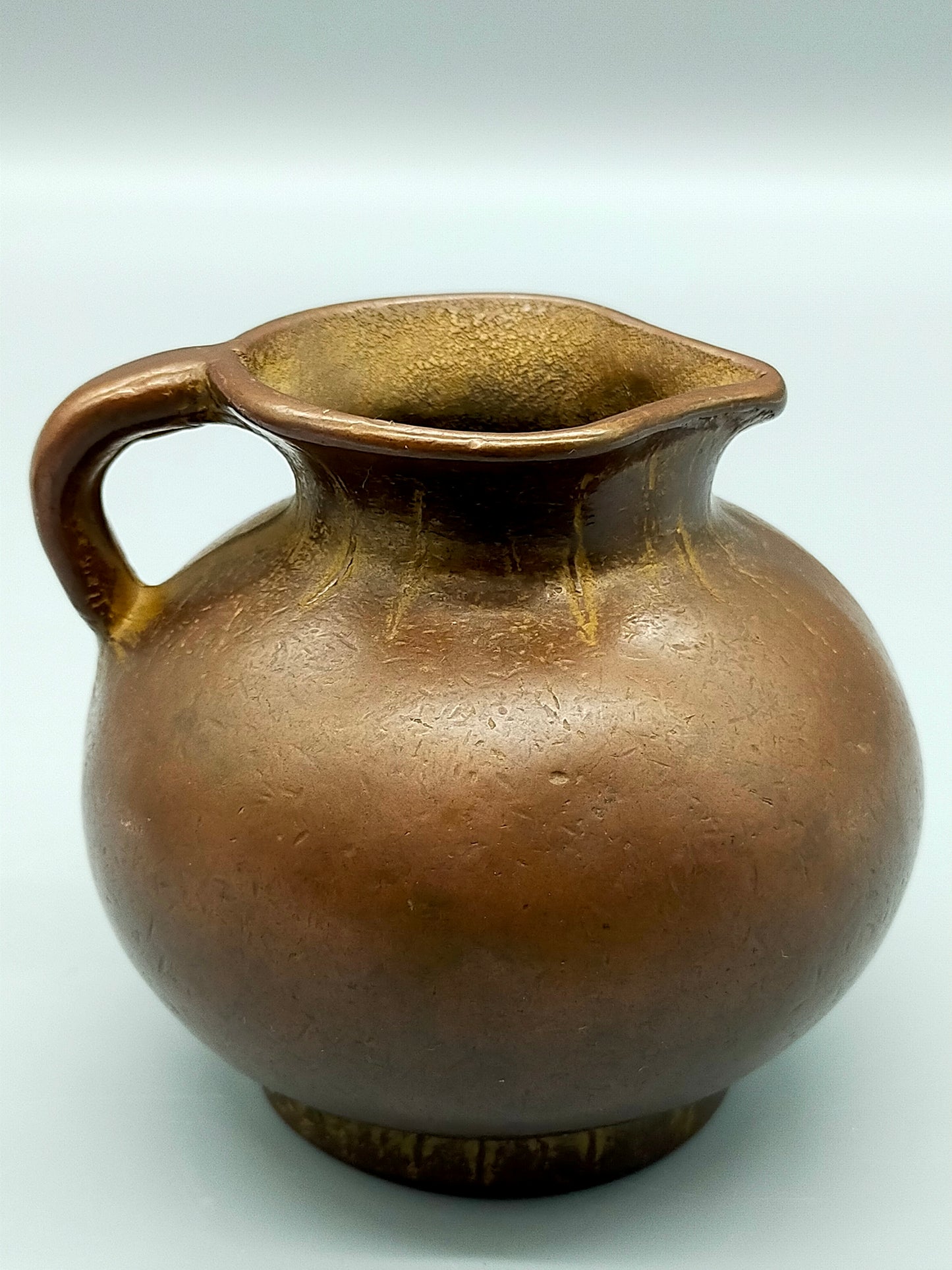 Antiker Bronze Krug Dekorativer Miniatur Krug