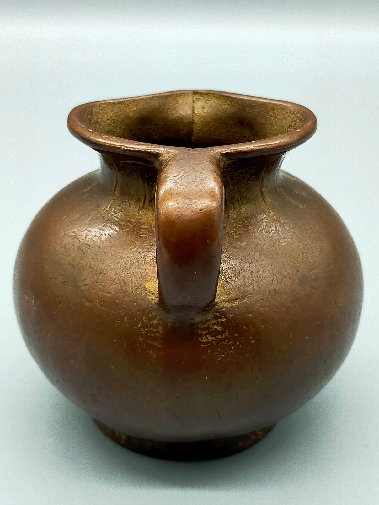 Antiker Bronze Krug Dekorativer Miniatur Krug