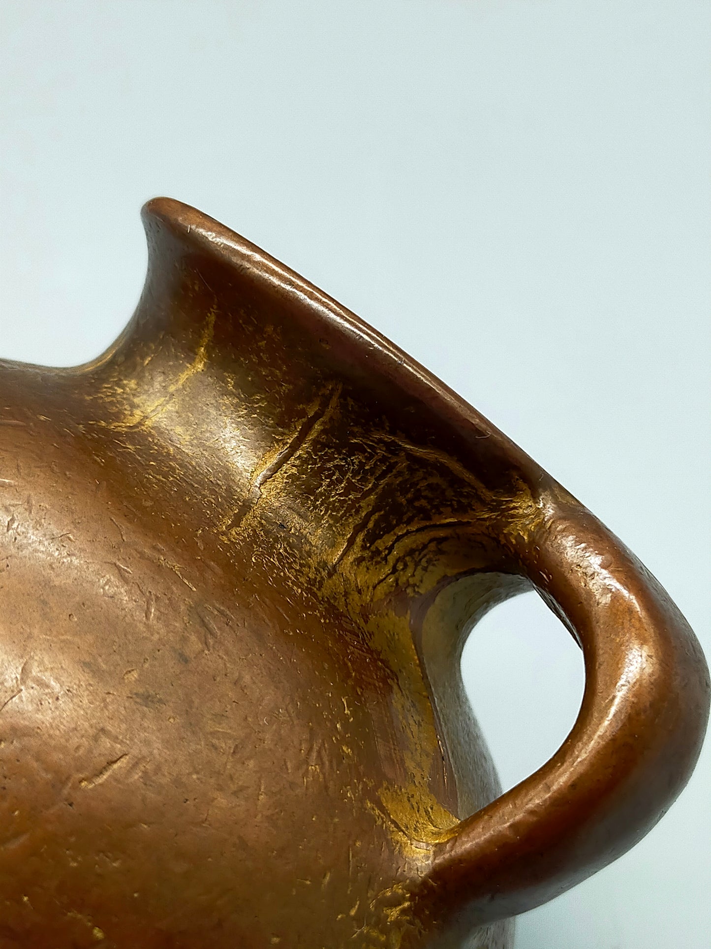 Antiker Bronze Krug Dekorativer Miniatur Krug