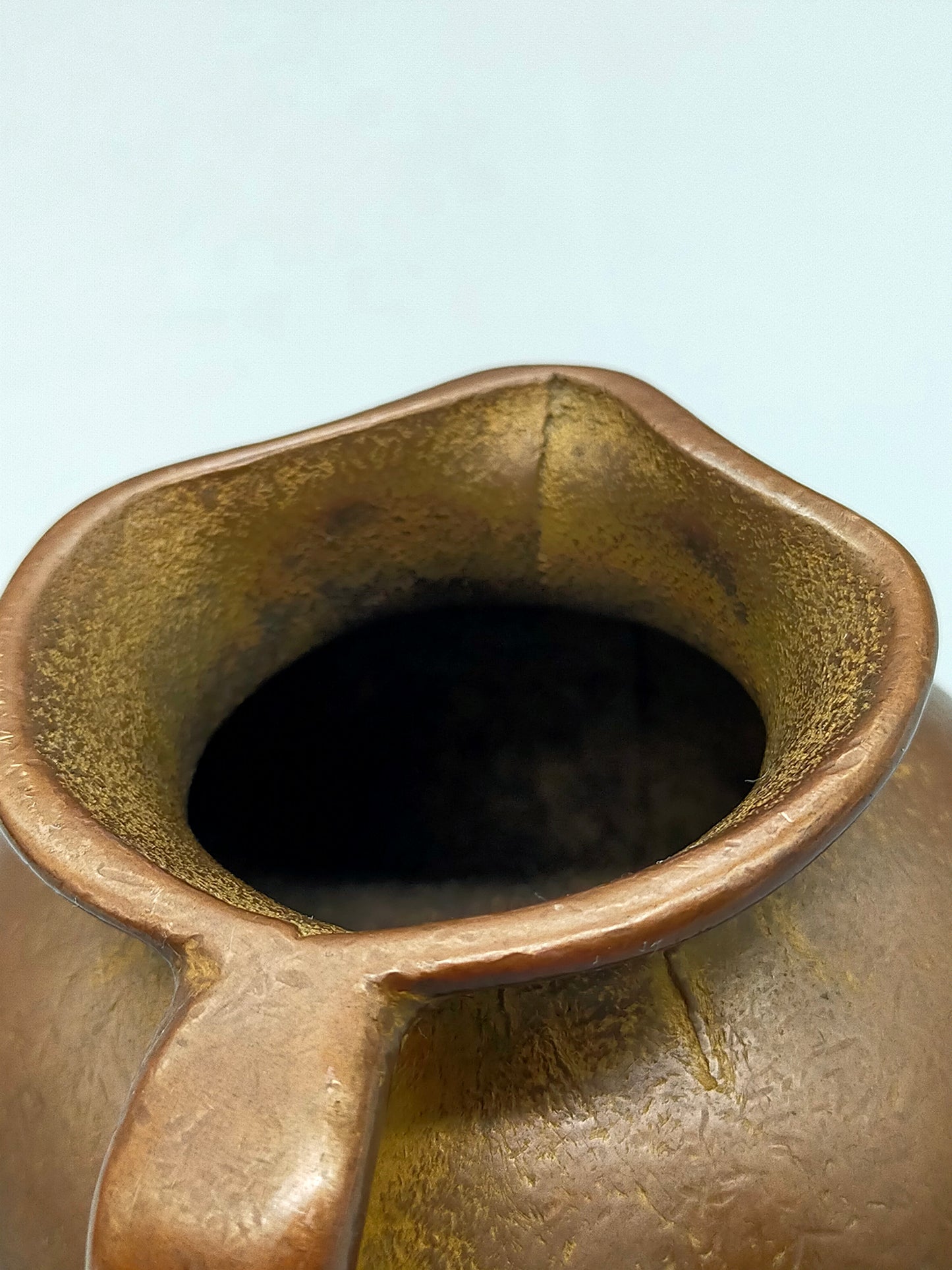 Antiker Bronze Krug Dekorativer Miniatur Krug