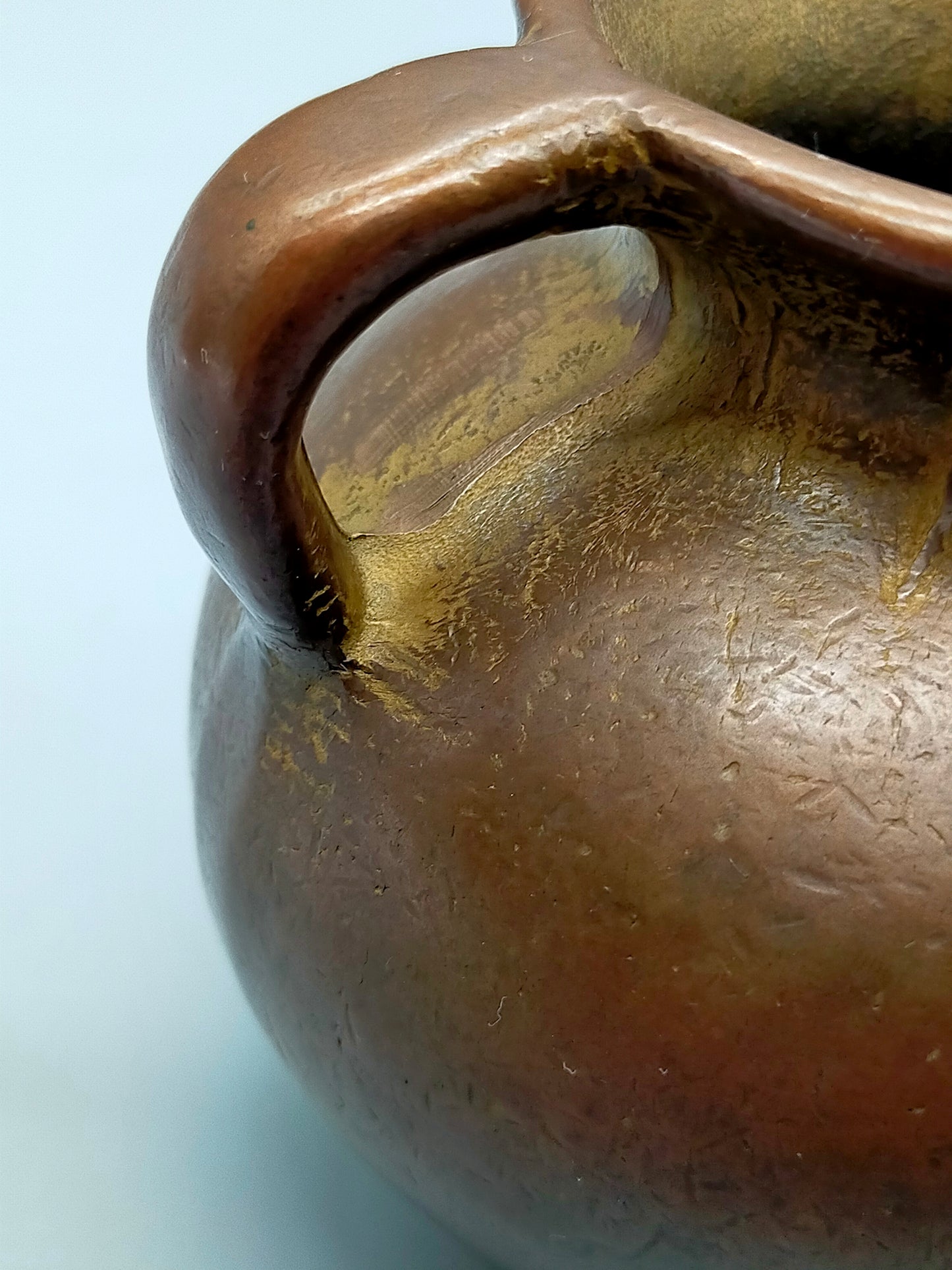 Antiker Bronze Krug Dekorativer Miniatur Krug