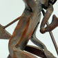 Rustikale Skulptur Don Quijote mit Schale – Kupfer/Bronze Optik