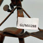 Rustikale Skulptur Don Quijote mit Schale – Kupfer/Bronze Optik