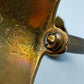 Elegante Art Nouveau Messing Schale mit Tragegriff Blütendekor