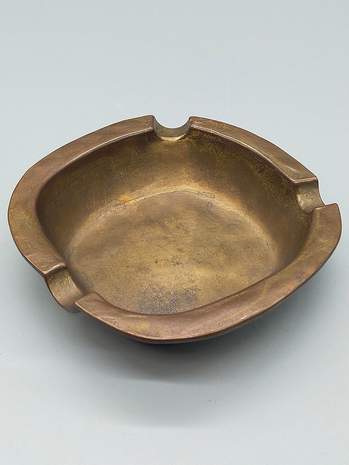 Antiker Messing Aschenbecher Massiver Vintage Aschenbecher