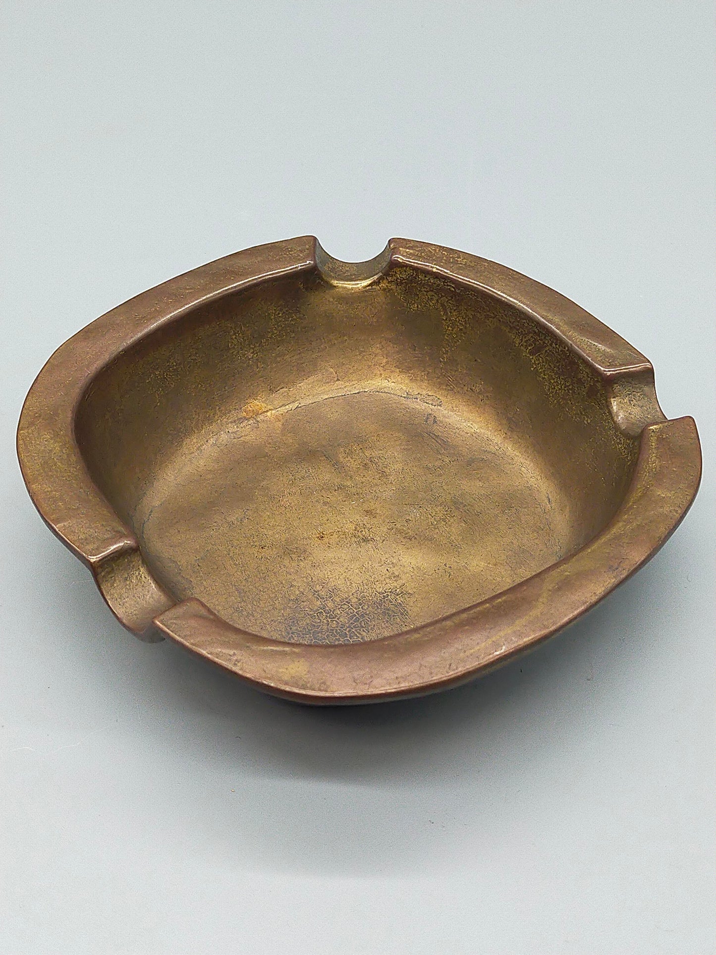 Antiker Messing Aschenbecher Massiver Vintage Aschenbecher