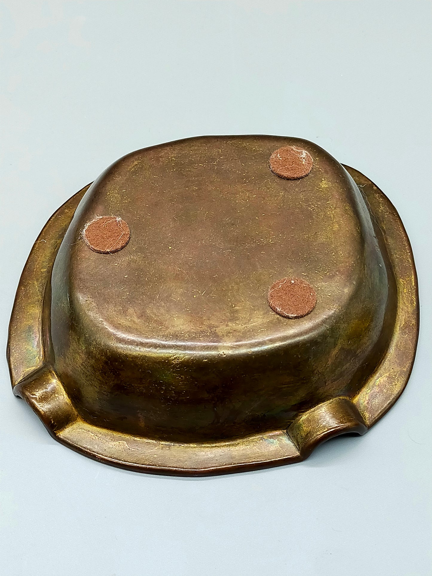 Antiker Messing Aschenbecher Massiver Vintage Aschenbecher