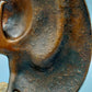 Werner Fenn Bronze Skulptur Radschlagender Pfau auf Steinsockel