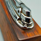 Vintage Ronson Tischfeuerzeug Edles Holz & Chrome Design