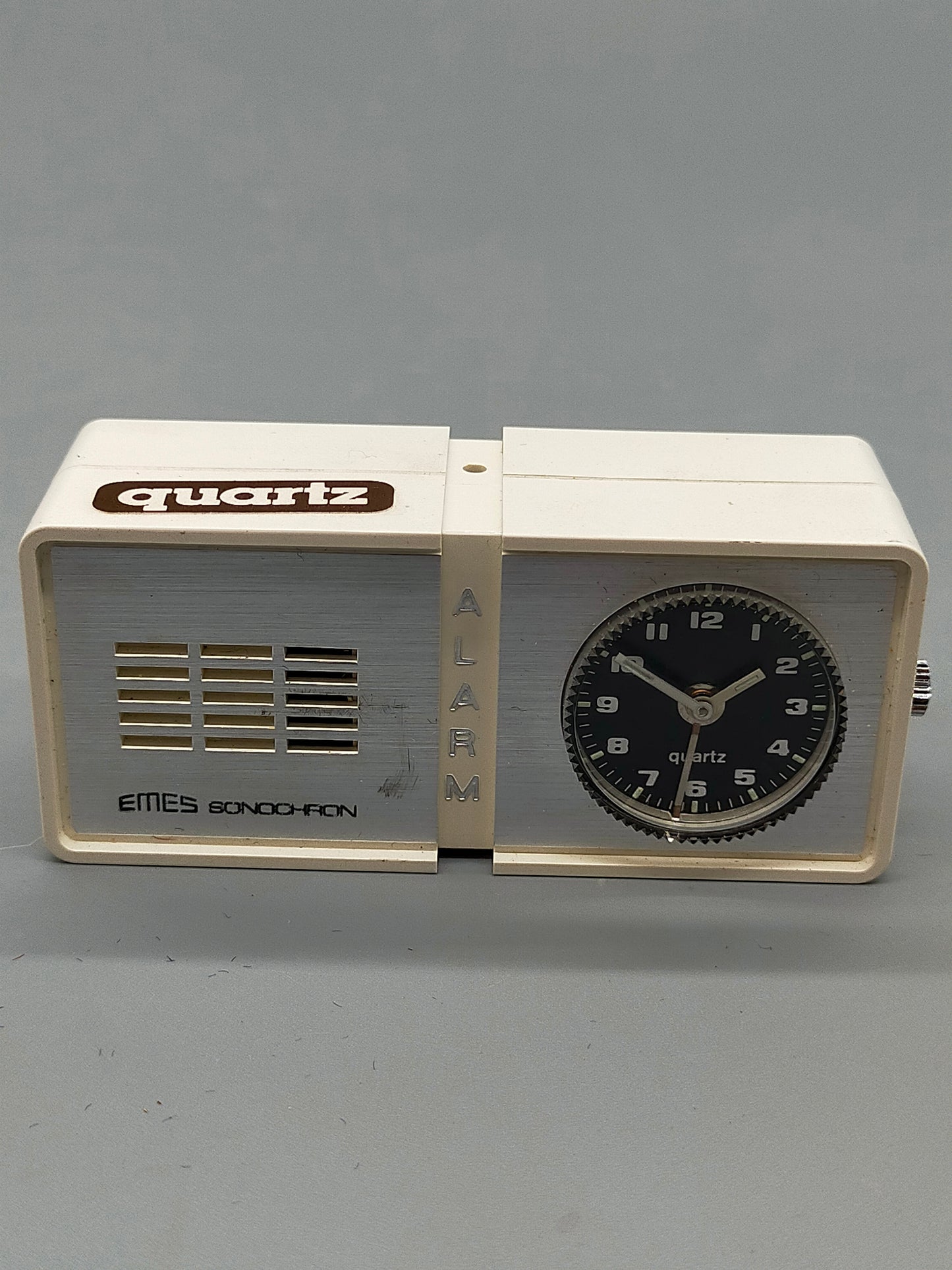 Retro Emes Sonochron Reise Wecker Vintage Quartz Uhr aus Deutschland