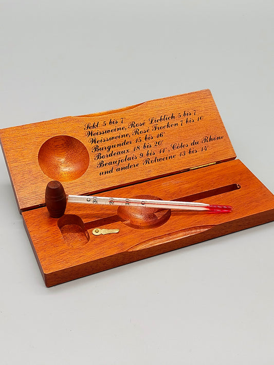 Vintage Weinthermometer aus Holz Stilvolles Wein Zubehör