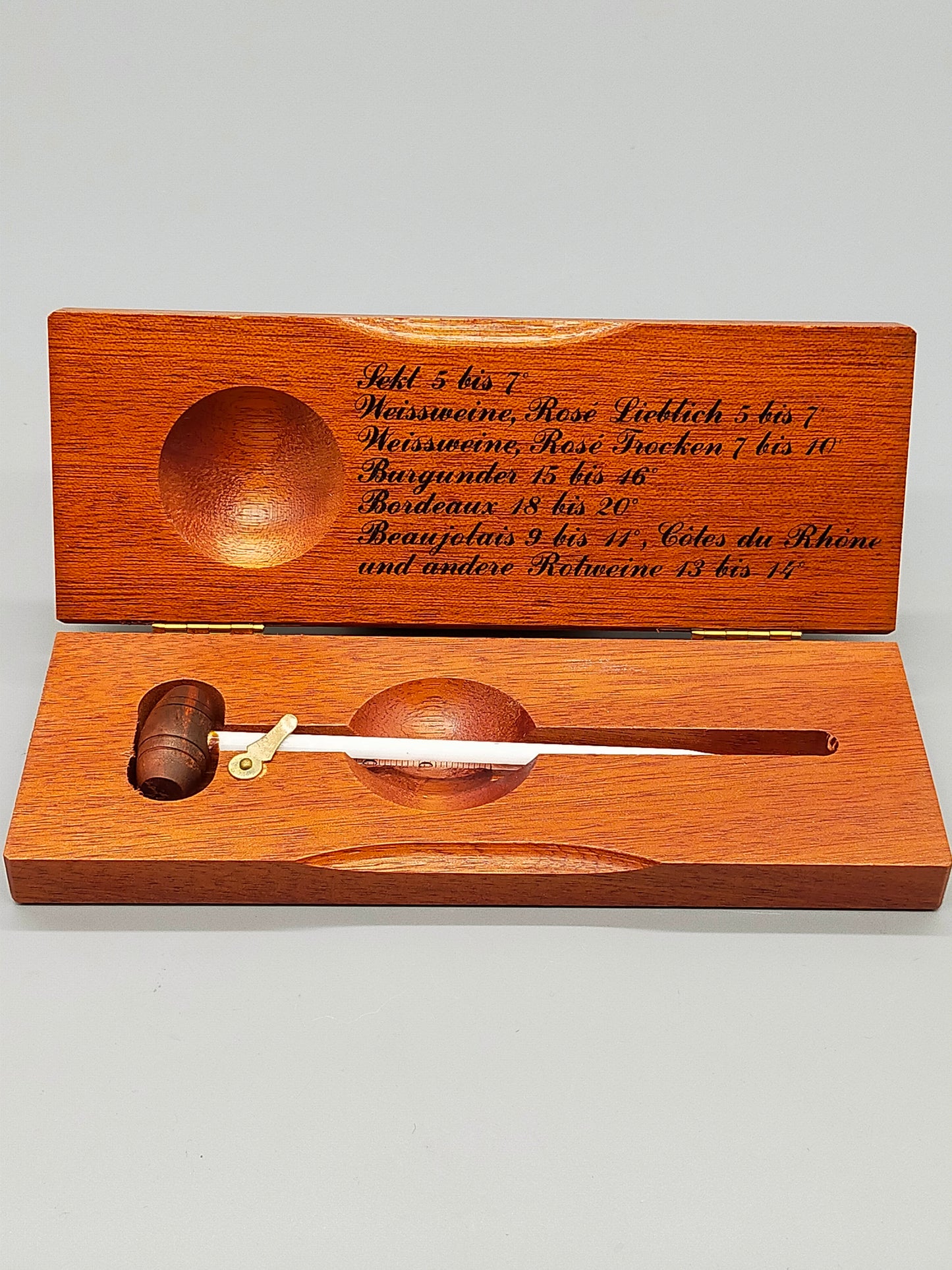 Vintage Weinthermometer aus Holz Stilvolles Wein Zubehör