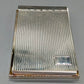 Edler Vintage Notizblockhalter Versilbertes Rillendesign mit Box