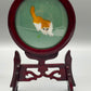 Chinesische Seidenstickerei Doppelseitige Kunst mit Katze