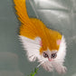 Chinesische Seidenstickerei Doppelseitige Kunst mit Katze