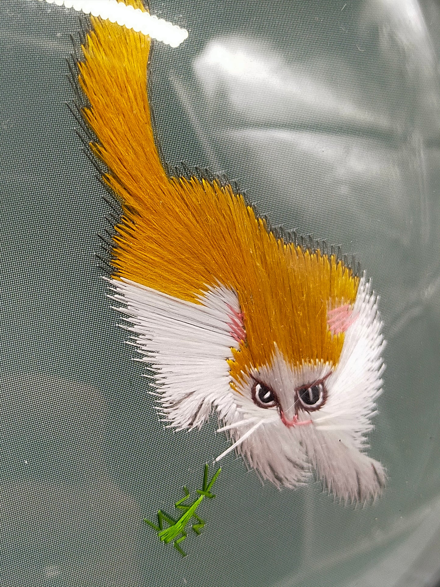 Chinesische Seidenstickerei Doppelseitige Kunst mit Katze
