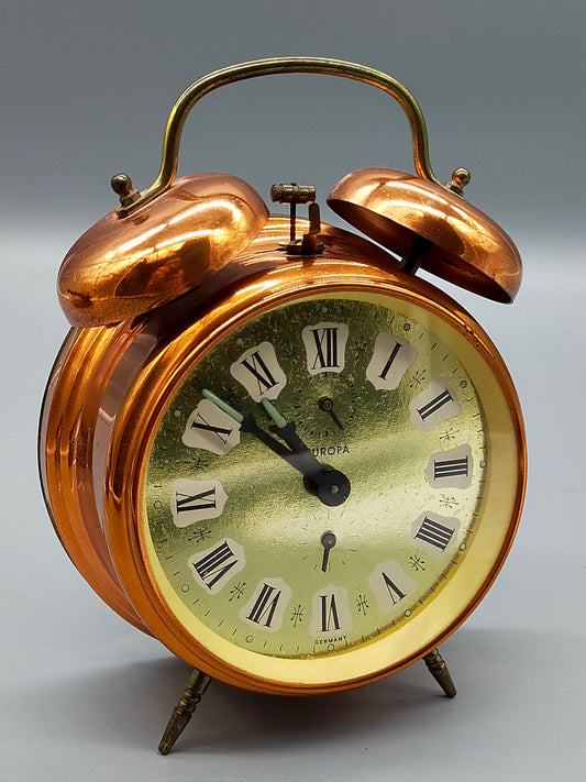 Vintage Europa Doppelglocken Wecker – Klassische Tisch Uhr