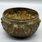 Antike asiatische Silber Schale mit Relief Prunkvolle Handarbeit