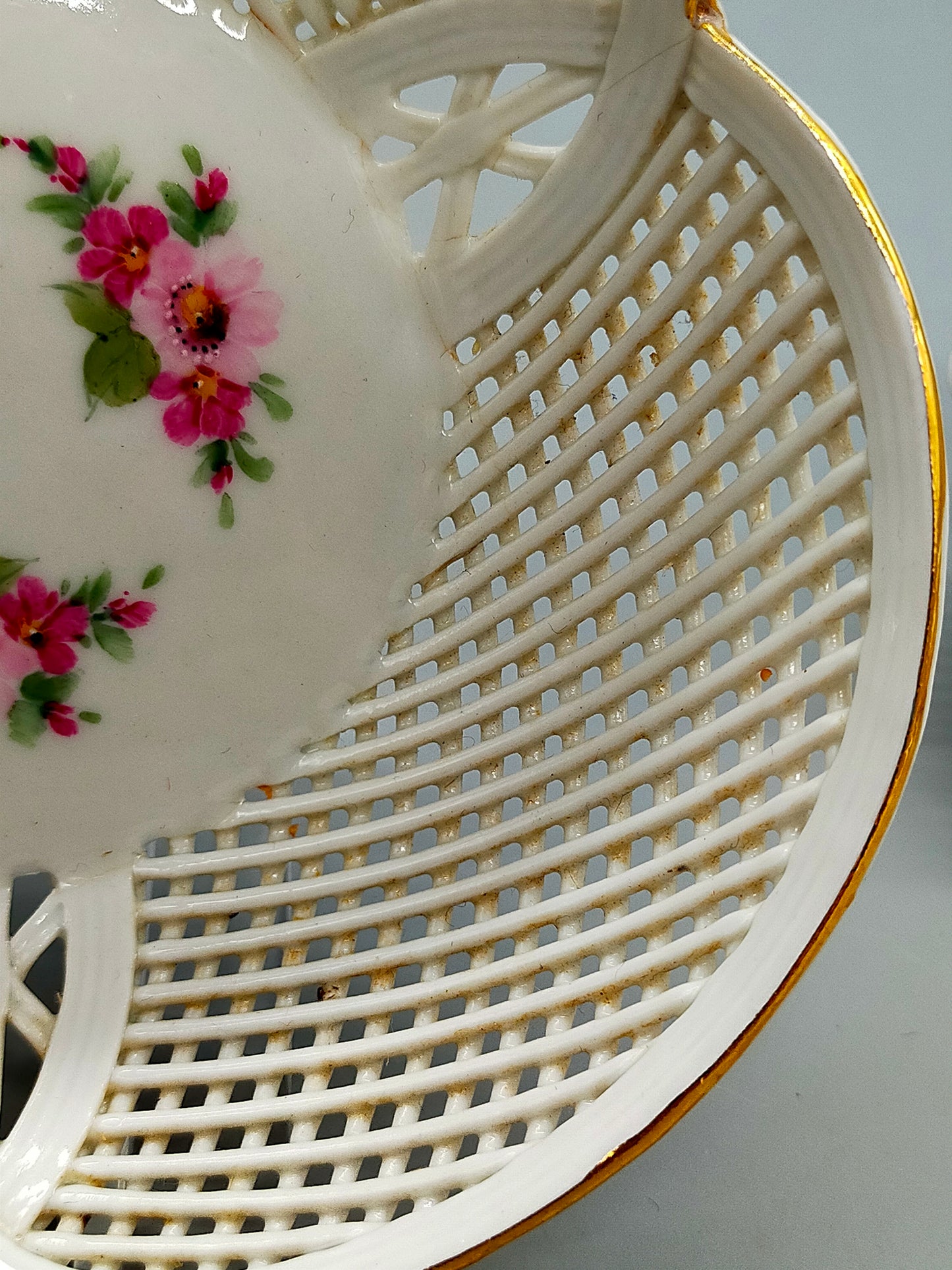 Klausenburg Porzellan Körbchen Set Durchbruchmuster mit Blumendekor