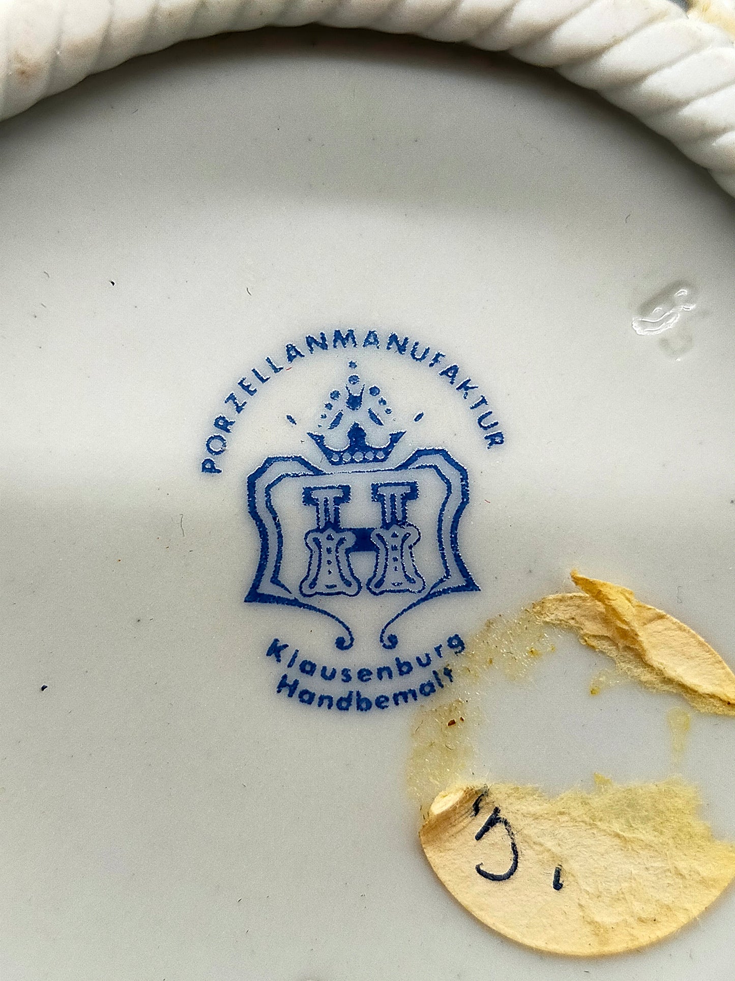 Klausenburg Porzellan Körbchen Set Durchbruchmuster mit Blumendekor