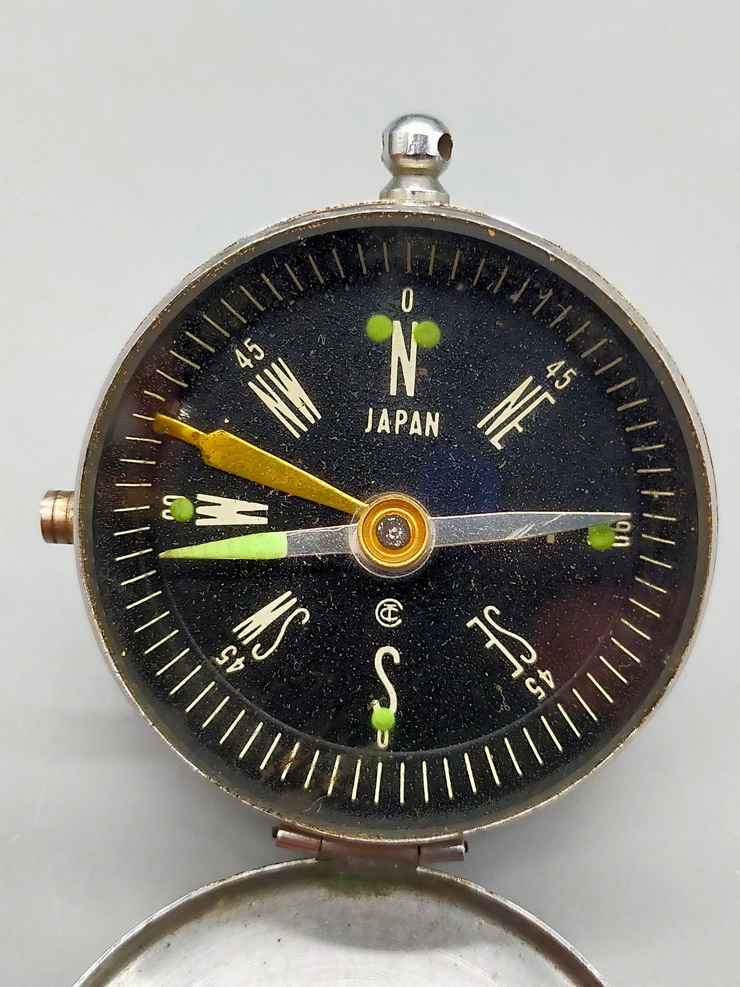 Klassischer Taschenkompass aus Japan Vintage Taschen Uhr Design
