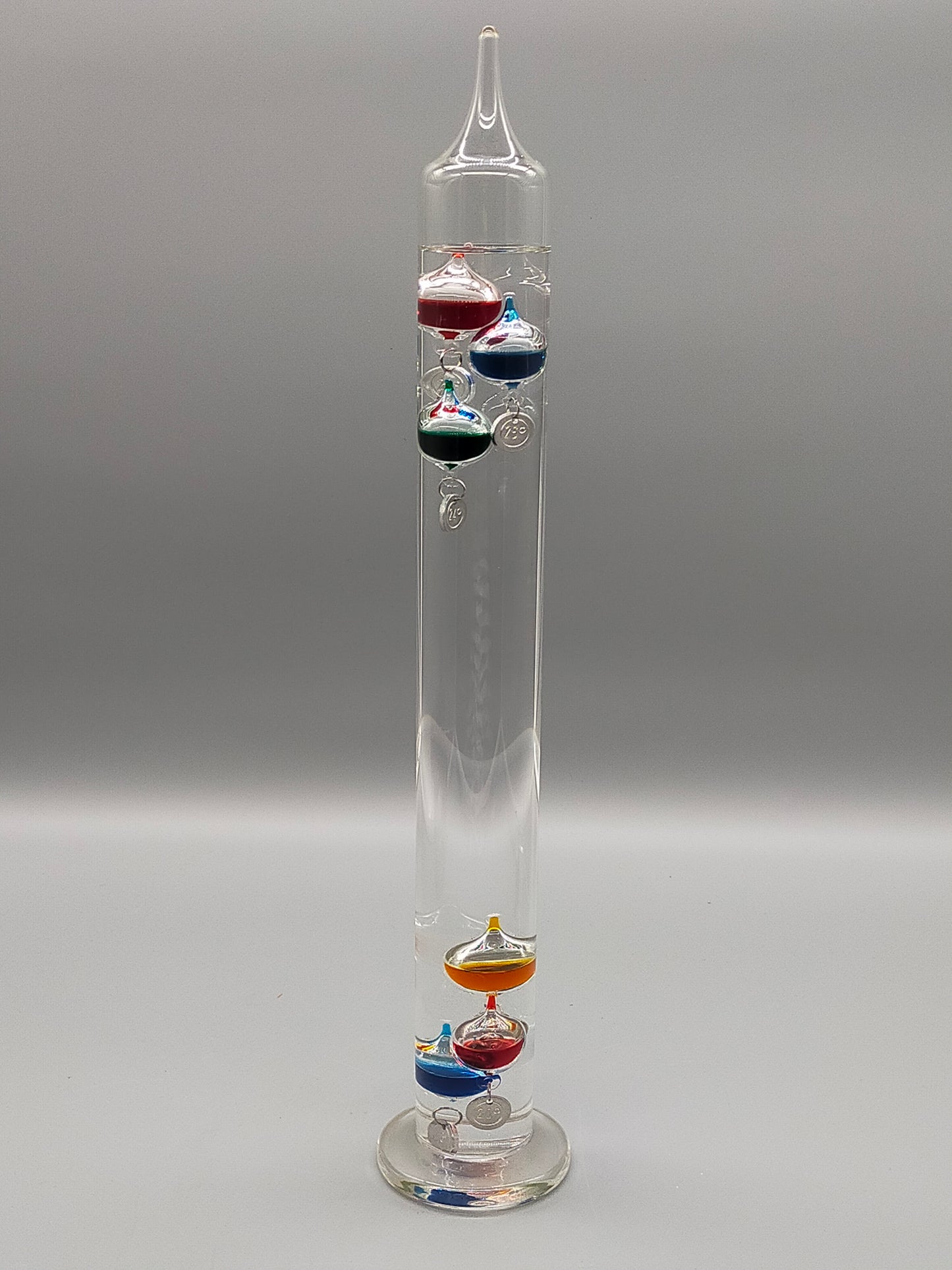 Klassisches Galileo Thermometer aus Glas Dekorative Wetterstation