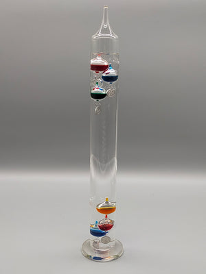 Klassisches Galileo Thermometer aus Glas Dekorative Wetterstation
