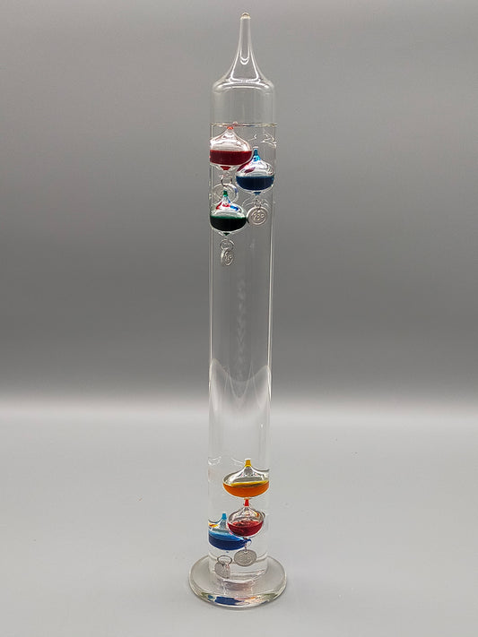 Klassisches Galileo Thermometer aus Glas Dekorative Wetterstation