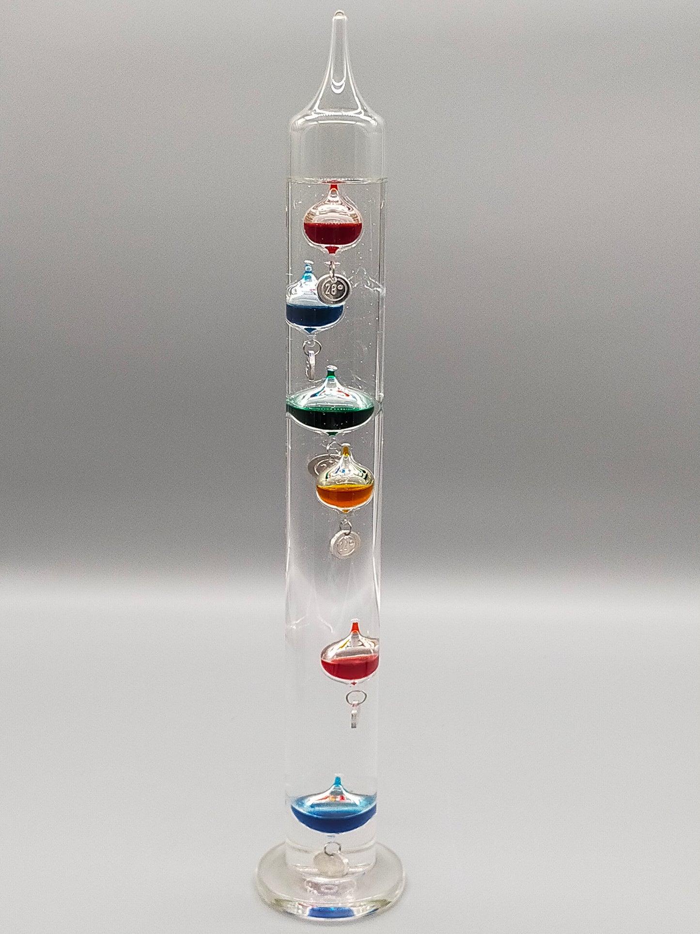 Klassisches Galileo Thermometer aus Glas Dekorative Wetterstation