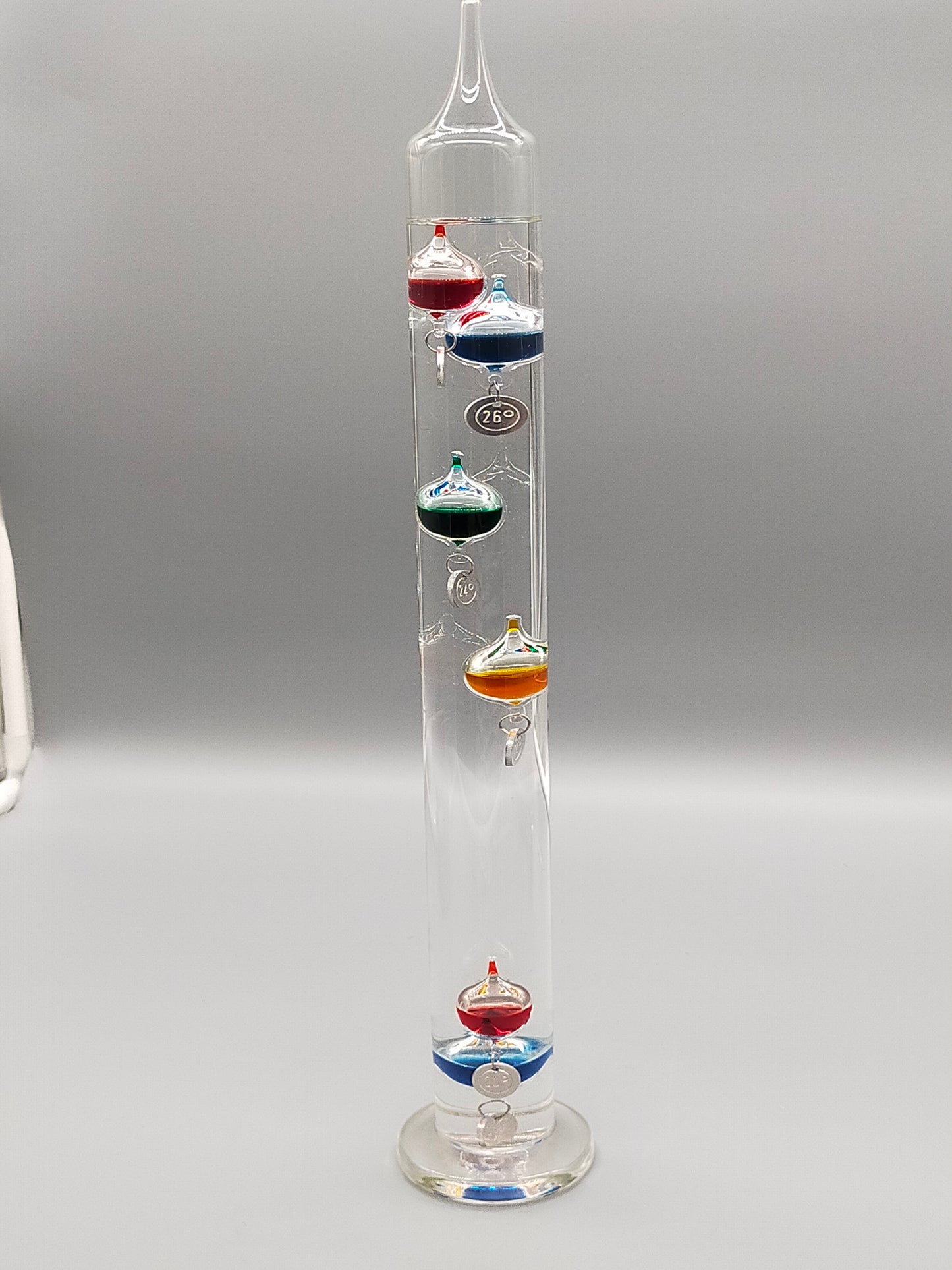 Klassisches Galileo Thermometer aus Glas Dekorative Wetterstation