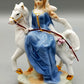 Edle PMI Porzellan Figur – Elegante Reiterin auf weißem Pferd