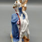 Edle PMI Porzellan Figur – Elegante Reiterin auf weißem Pferd
