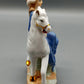 Edle PMI Porzellan Figur – Elegante Reiterin auf weißem Pferd