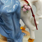 Edle PMI Porzellan Figur – Elegante Reiterin auf weißem Pferd