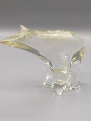 Edle Eisbär Glasfigur – Kunstvolles Design aus klarem Massivglas