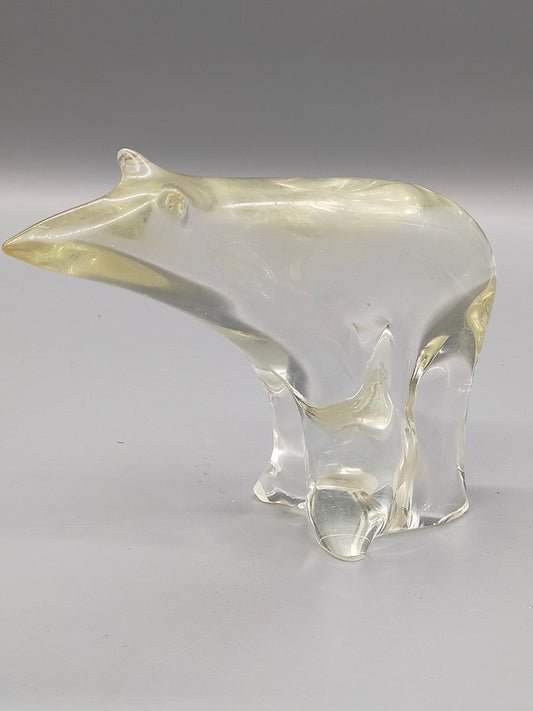 Edle Eisbär Glasfigur – Kunstvolles Design aus klarem Massivglas