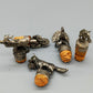 5er Set Vintage Zinn Flaschenstopfen – Jagdmotive & Waldtiere