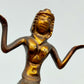 Ägyptische Pharaonin Figur Miniatur Bronze Skulptur auf Onyx Sockel