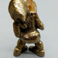 Versilbert Deko Zwerg mit großem Kristall – Vintage Sammlerfigur 5,5cm