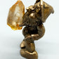 Versilbert Deko Zwerg mit großem Kristall – Vintage Sammlerfigur 5,5cm
