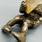 Versilbert Deko Zwerg mit großem Kristall – Vintage Sammlerfigur 5,5cm